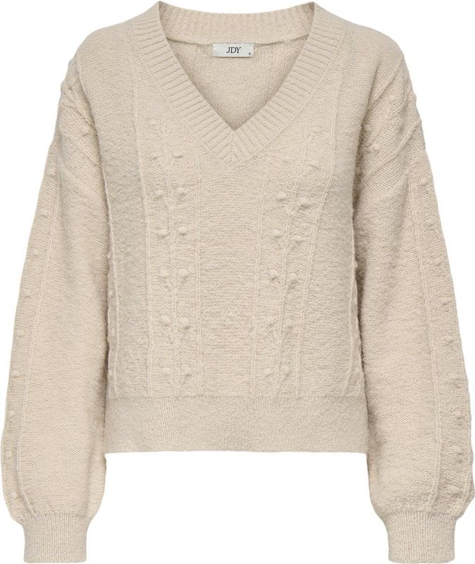Jacqueline de Yong - Jdysigrid Life - Pullover - Cement - V-hals