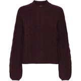 Jacqueline de Yong - Jdysilja Hn Cable - Trui - Maroon - Dames