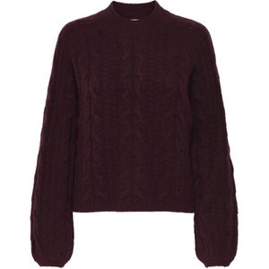 Jacqueline de Yong - Jdysilja Hn Cable - Trui - Maroon - Dames