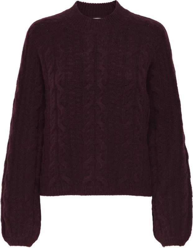Jacqueline de Yong - Jdysilja Hn Cable - Trui - Maroon - Dames
