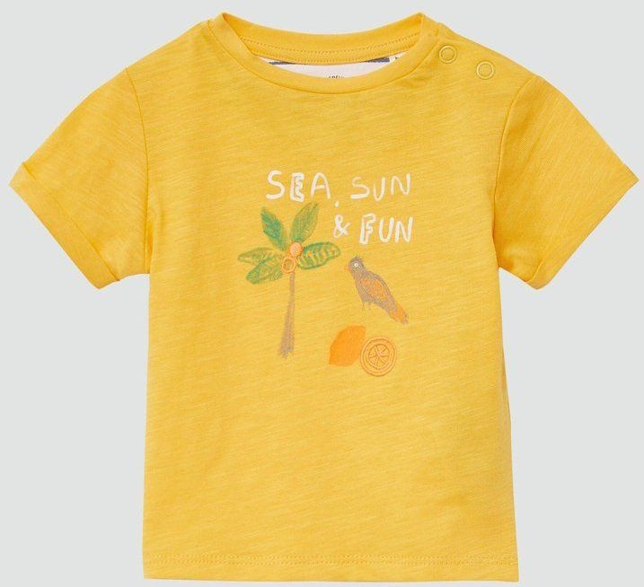 s.Oliver - T-Shirt - Katoenen Jersey - Met Print - Korte Mouwen