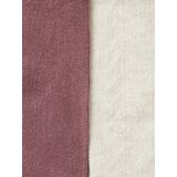 Set van 2 Paar Maillots - Pruim - Voor Babymeisjes - Effen en Opengewerkt