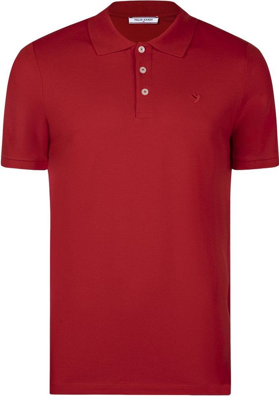 Felix Hardy - Polo Shirt - Rood - Korte Mouw - Katoenen Pique