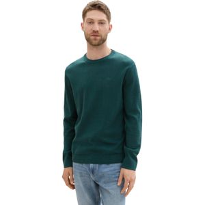 TOM TAILOR - 1039805 - Trui - Dark Tree Green Melange -