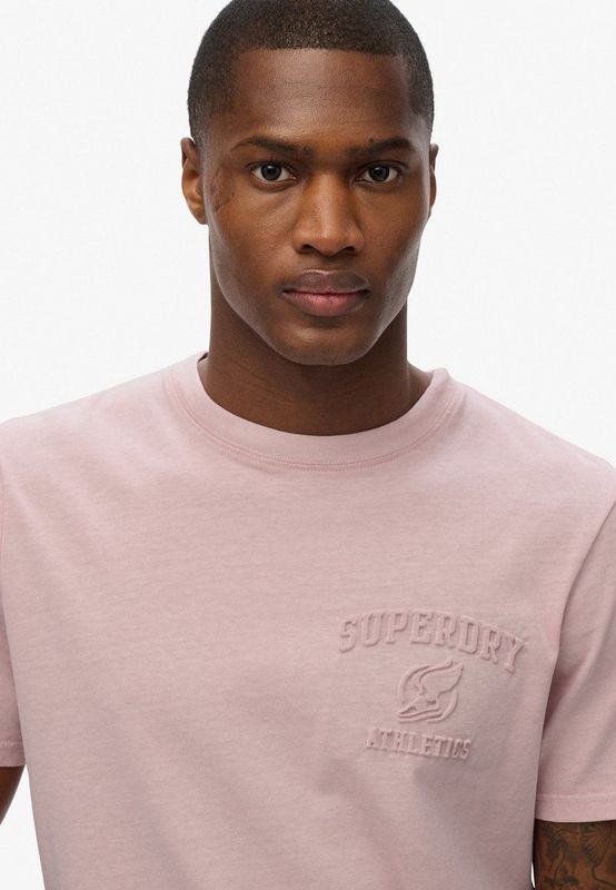 Superdry - Athletic relaxed T-shirt met reliëfopdruk - Heren - T-shirts