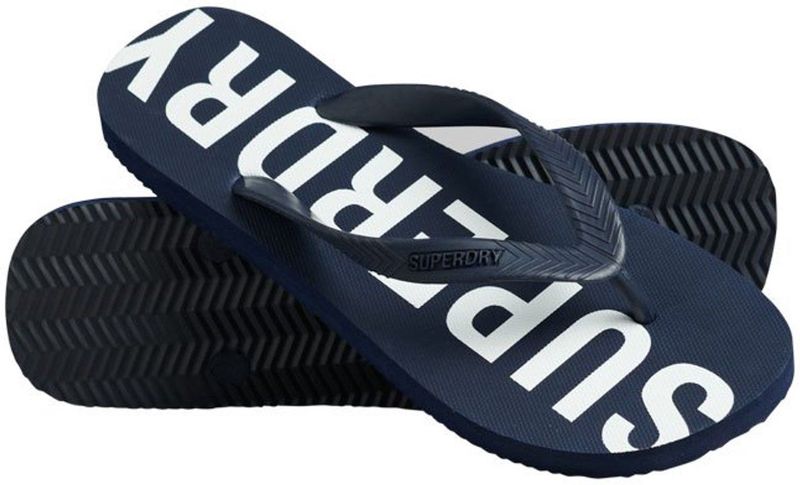 Superdry - Code Core - Slippers - Blauw - Rubber - Vegan