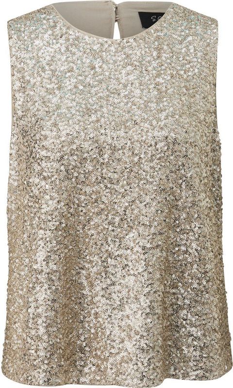 s.Oliver - Blouse - Mouwloos - Met Pailletten