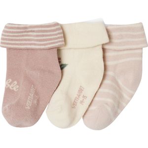 Vertbaudet - Set van 3 paar sokken - Babymeisje - Jacquardmotief - Zacht en stevig tricot