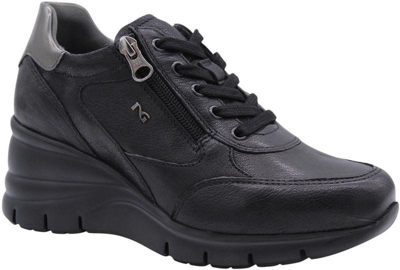 Nero Giardini I514120D Sneakers Dames In Leder En Technisch Materiaal - Zwart 35 EU