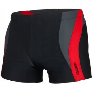 ZAGANO - 2376 - Korte Zwembroek - Zwart-Grijs-Rood - Heren