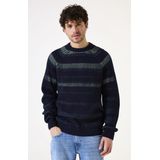 GARCIA - Gebreide Trui - Blauw - Regular Fit