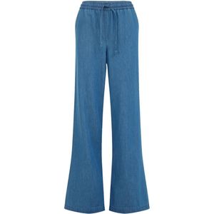 Blue Ridge - Dames wide leg broek - Blauw - Relaxed Fit - Katoen