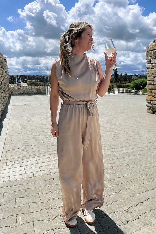 SisterS point - Jumpsuit Guto Ju4 19010 - Champagne - Dames