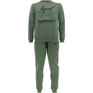 Joggingpak sweater Heren/Dames signature Milano Olive XXS