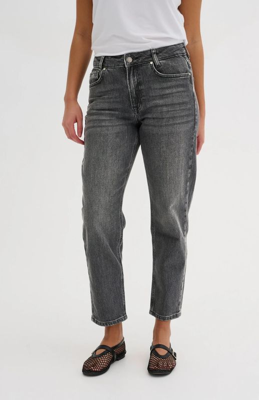 My Essential Wardrobe, Dames, Jeans, Grijs, Maat: W24 Katoen,