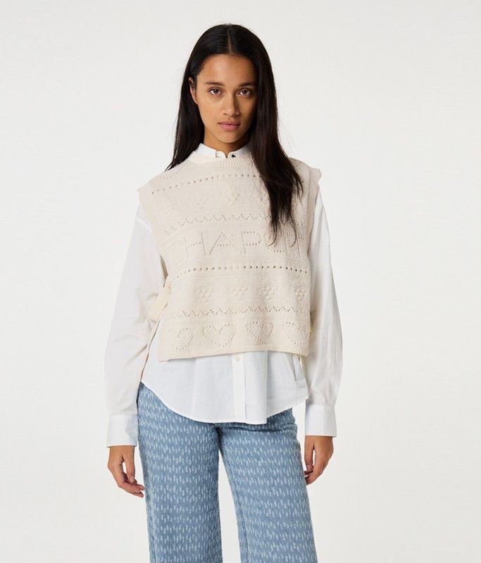 Fabienne Chapot - Kamilla Top - Katoen - Beige - Dames