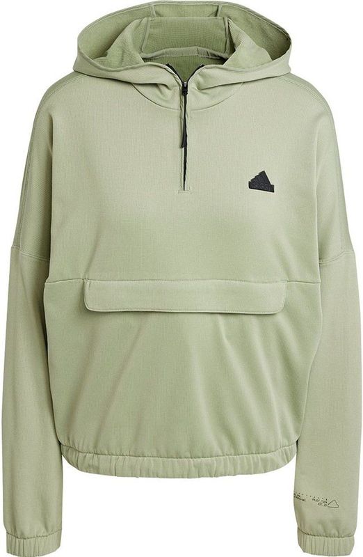 Adidas City Escape Fleece Hoodie Groen M Vrouw