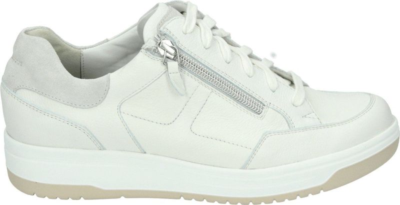 Durea - 6281 K - Damessneakers - Wit - Leer - K-breedte - Uitneembaar Voetbed