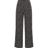 DreiMaster - Stof Broek - Zwart en Wit - Dames