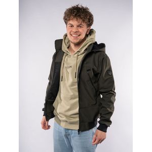 Ballin - 2525 Jacket - Groene Soft Shell Jack - Met Verstelbare Capuchon