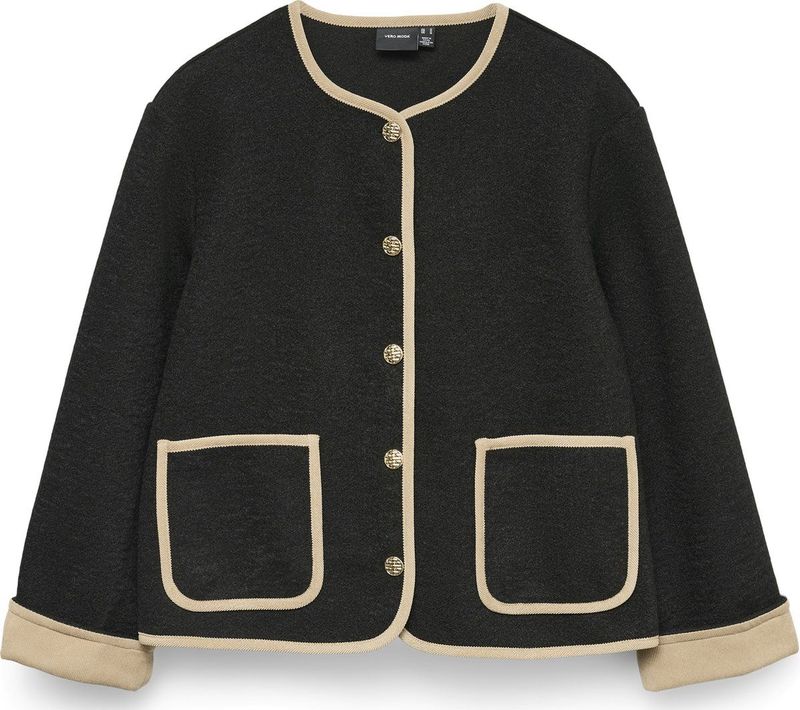 Vero Moda - Vmnannie Short Jacket - Zwart - Tussenjas