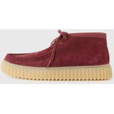 Clarks - Torhill Hi - Leren Enkellaarsjes - Kastanjebruin - Casual