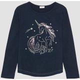 T-shirt - Lange Mouwen - Kinderen - Regular Fit - Glitterprint