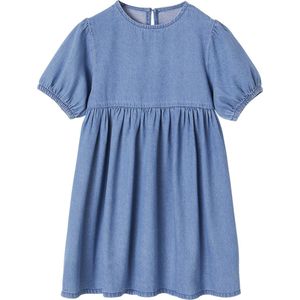 Jurk - Denim - Meisjesjurk - Licht - Ronde Hals - Knoopsluiting