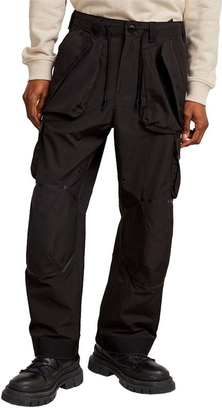 G-Starvoor mannen. D25466-D737-G928 3D Relaxed Knee cargo broek zwart (28/32), Casual, Gerecycled polyester, Duurzaam