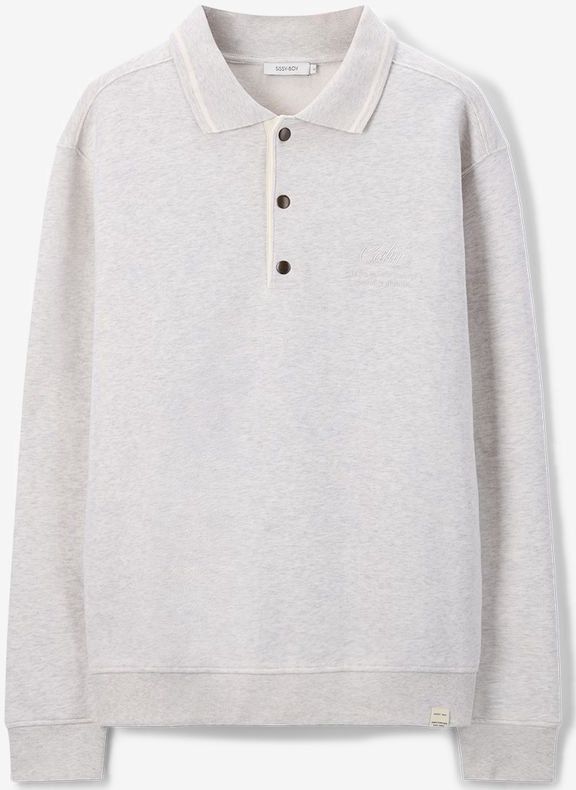 Sissy-Boy - Beige Melange - Sweater - Polokraag