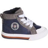 Hoge Sneakers - Combinatie van Kleuren - Synthetisch en Fluweeltextiel