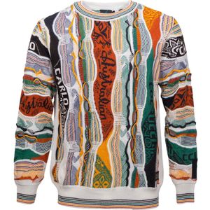 Carlo Colucci - Knit Pullover C126015 - Off-White Multicolor - Regular Fit