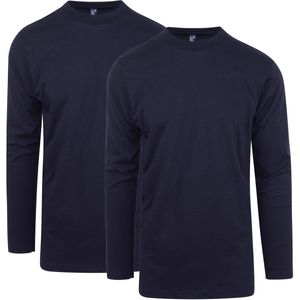 Alan Red T-Shirt Virginia Navy Longsleeve 2-pack - Heren - Basic T-shirts