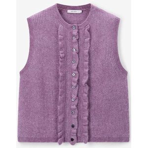 Sissy-Boy - Lichtpaars - Gilet - Gebreid met Ruffles
