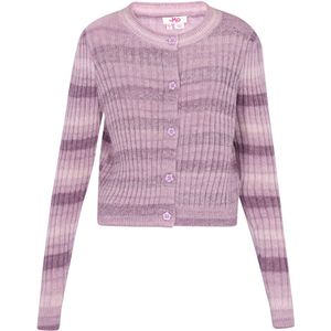 MYMO - Gebreid Vest - Lila - Normale Pasvorm - Lange Mouw