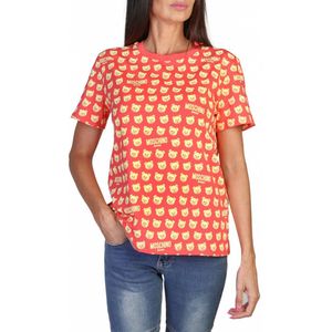 T-shirt - Pink - Teddy Bear Print - Korte Mouwen - Ronde Hals