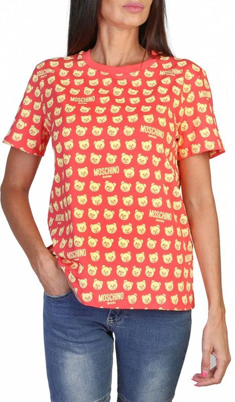 T-shirt - Pink - Teddy Bear Print - Korte Mouwen - Ronde Hals