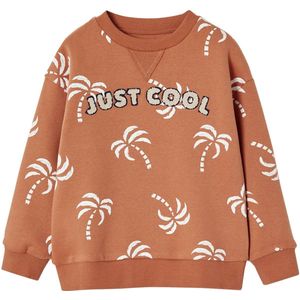 Jongenssweater - Allover Print - Bouclémotief - 80% Katoen, 20% Gerecycled Polyester