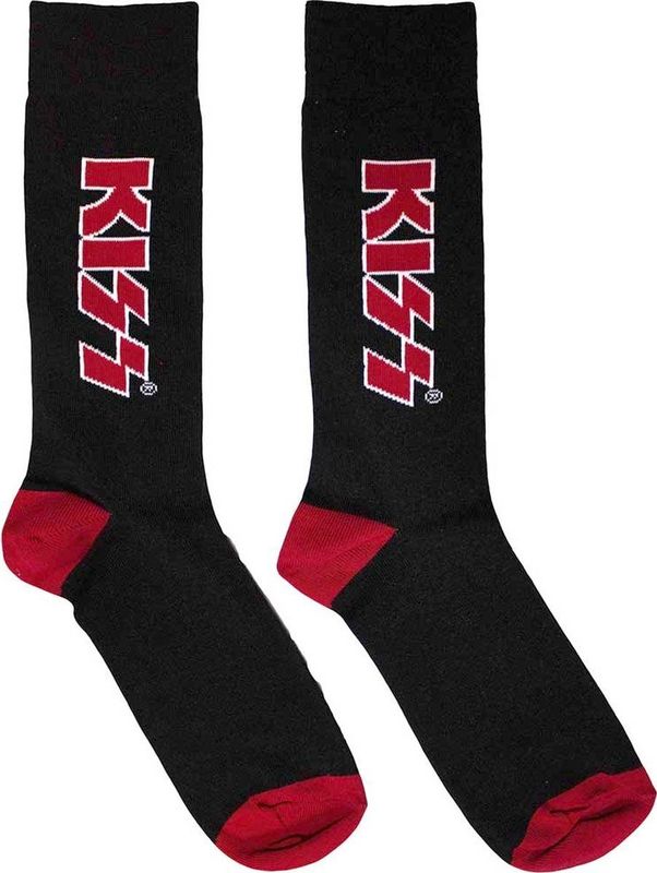 Kiss - Red Logo Sokken - EU 39-45 - Zwart