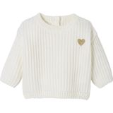 Gebreide Trui - Ivoor - Babytrui - Met Gouden Hartje