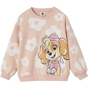 Mädchen Sweatshirt PAW PATROL mit Blumen und Stella roze (poederkleur)