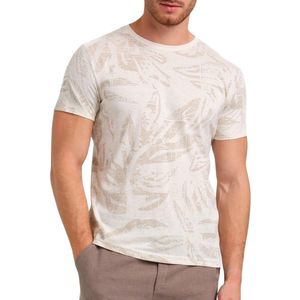 Gabbiano - Shirt - Beige - Heren - Regular Fit - Ronde Hals