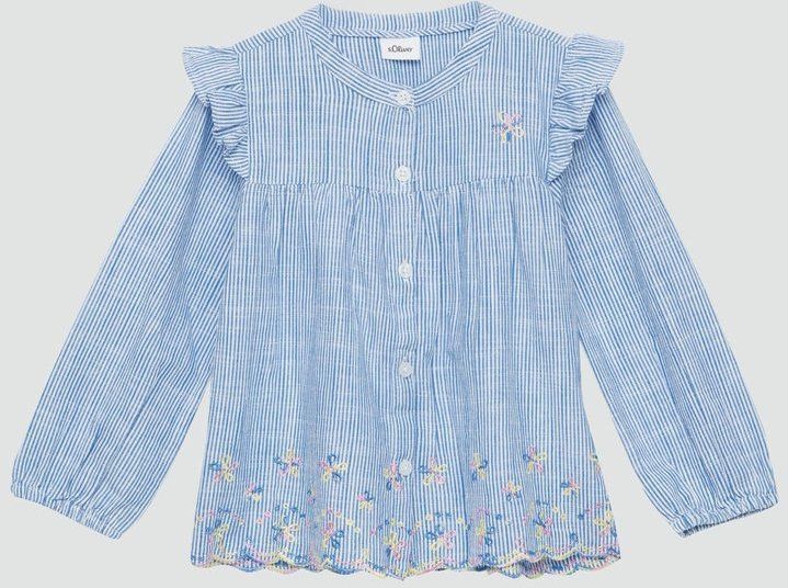 Blouse - Katoen - A-lijn - Lange Mouwen - Met Knoopsluitingen