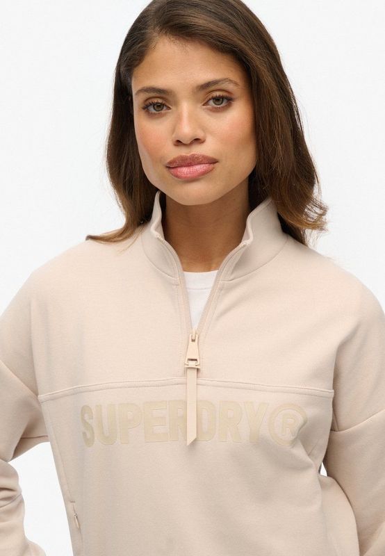 Superdry Active Tech Logo Relaxed Sweatshirt Met Halve Rits