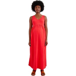 Lange zwangerschapsjurk van katoenen gaas grenadine