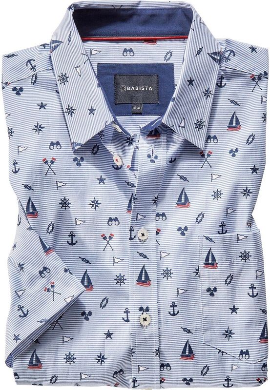 Babista - BELVANO - Overhemd - Lichtblauw - Korte Mouwen