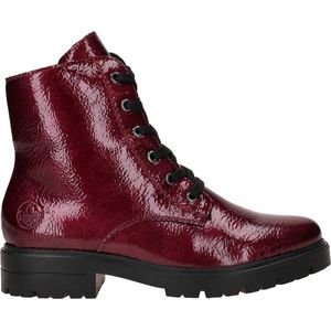 Rieker - Veterboots - Lak - Dames - Antistress-voetbed - Rubber loopzool
