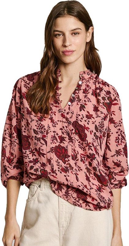 Blouse - Bella - Bloemenprint - Viscose - Lange Mouw