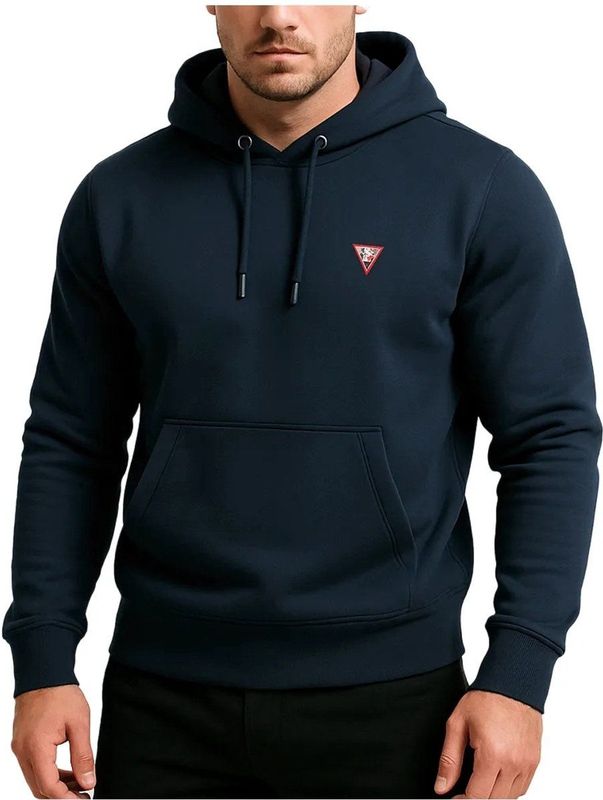 Guess - Hoodie - Blauw - Heren