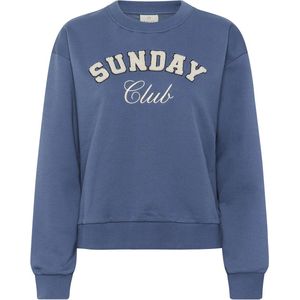 Kaffe - Kaelenora Sweatshirt - Blauw - Dames - Katoen